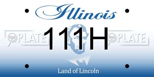 111H Illinois License Plate