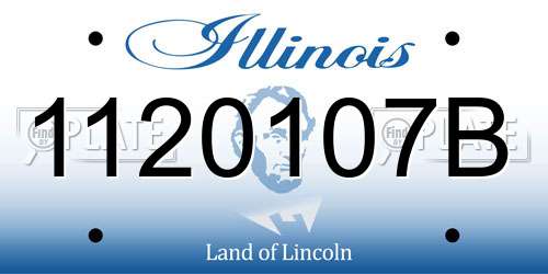 1120107B Illinois License Plate