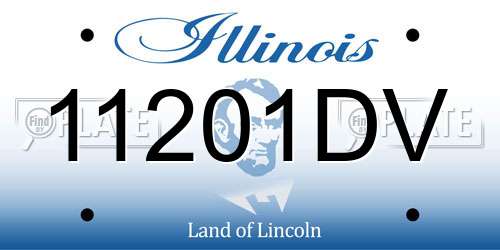11201DV Illinois License Plate