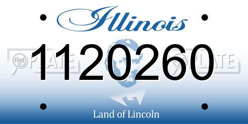 1120260 Illinois License Plate