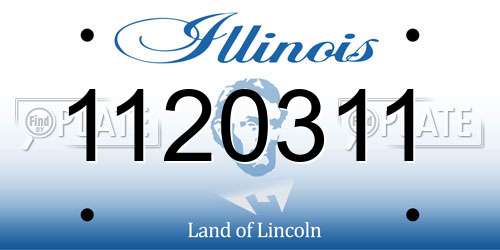 1120311 Illinois License Plate