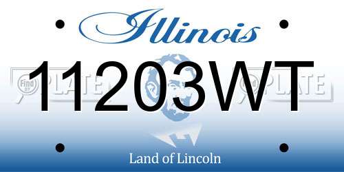 11203WT Illinois License Plate