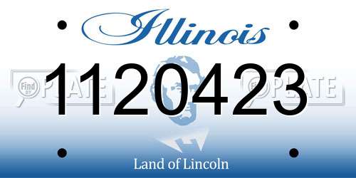 1120423 Illinois License Plate