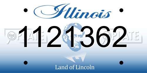 1121362 Illinois License Plate