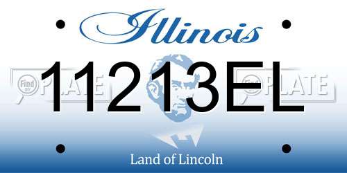 11213EL Illinois License Plate