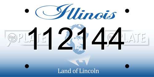 112144 Illinois License Plate