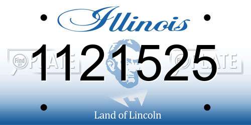 1121525 Illinois License Plate