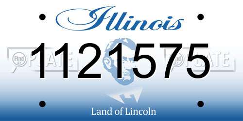 1121575 Illinois License Plate