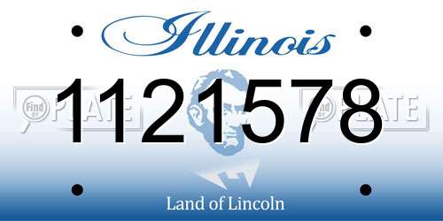 1121578 Illinois License Plate