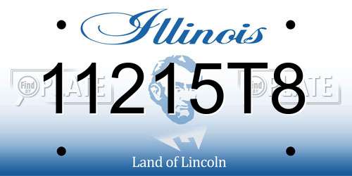11215T8 Illinois License Plate