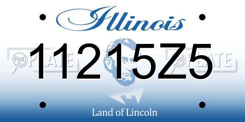 11215Z5 Illinois License Plate
