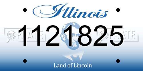 1121825 Illinois License Plate
