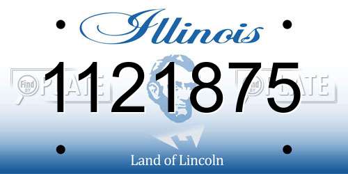 1121875 Illinois License Plate
