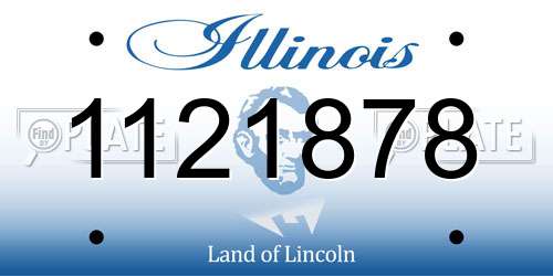 1121878 Illinois License Plate