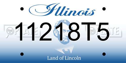 11218T5 Illinois License Plate