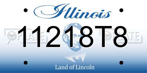 11218T8 Illinois License Plate
