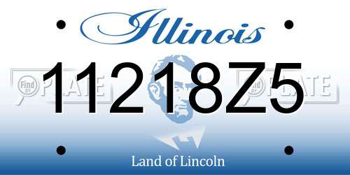11218Z5 Illinois License Plate