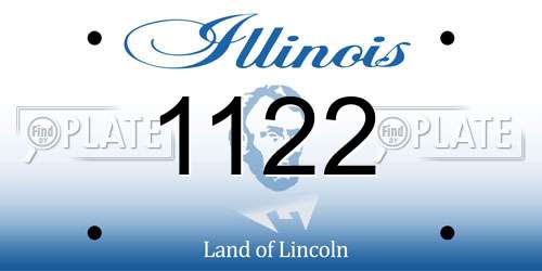 1122 Illinois License Plate