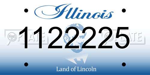 1122225 Illinois License Plate