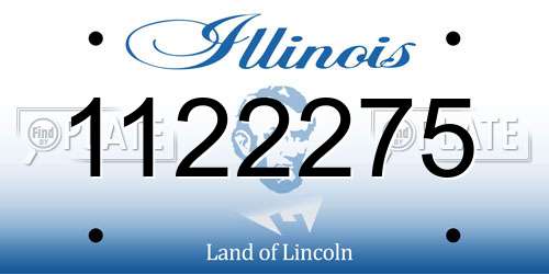 1122275 Illinois License Plate