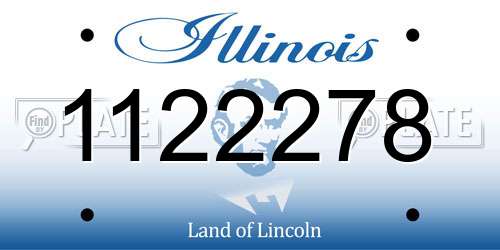 1122278 Illinois License Plate