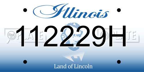112229H Illinois License Plate
