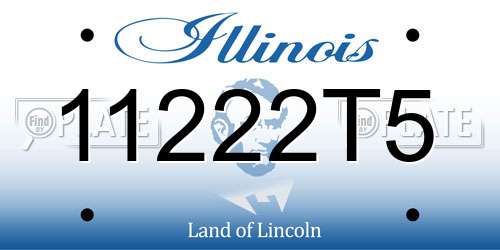 11222T5 Illinois License Plate