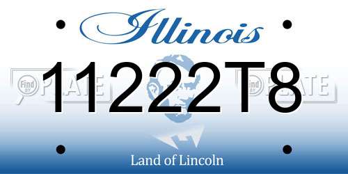 11222T8 Illinois License Plate