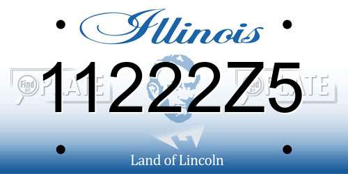 11222Z5 Illinois License Plate