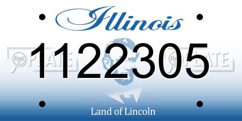 1122305 Illinois License Plate