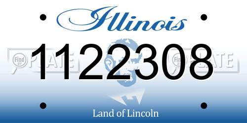 1122308 Illinois License Plate