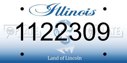 1122309 Illinois License Plate