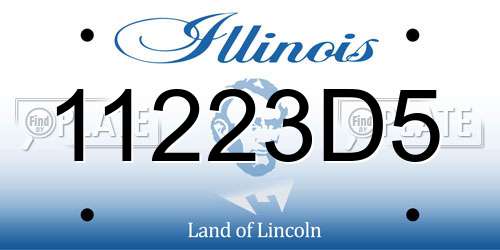 11223D5 Illinois License Plate