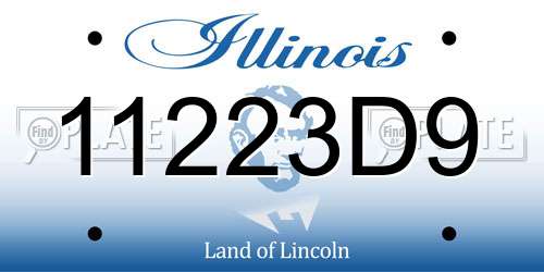 11223D9 Illinois License Plate
