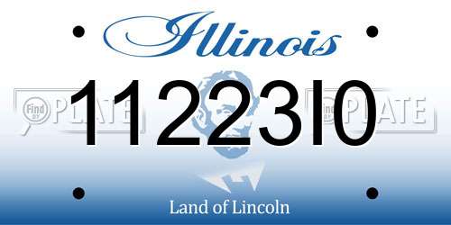 11223I0 Illinois License Plate