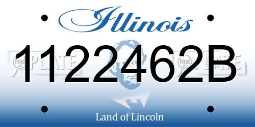 1122462B Illinois License Plate
