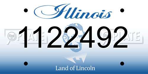 1122492 Illinois License Plate