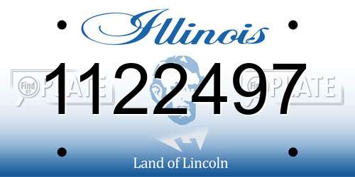 1122497 Illinois License Plate