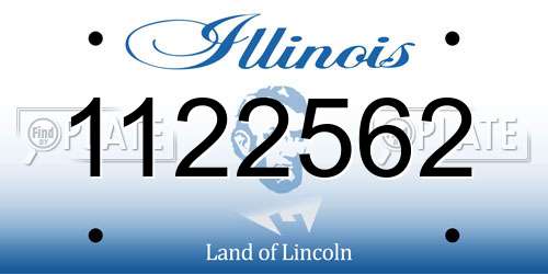 1122562 Illinois License Plate