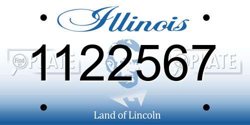 1122567 Illinois License Plate