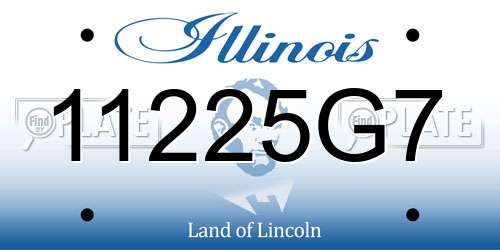 11225G7 Illinois License Plate