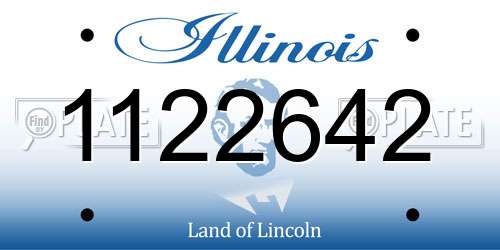 1122642 Illinois License Plate