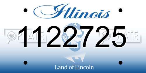 1122725 Illinois License Plate