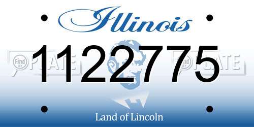 1122775 Illinois License Plate