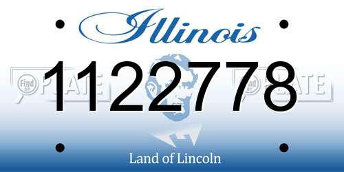 1122778 Illinois License Plate