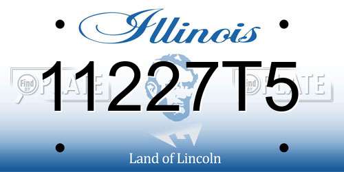 11227T5 Illinois License Plate