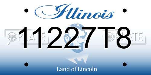11227T8 Illinois License Plate