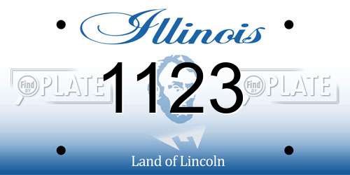 1123 Illinois License Plate