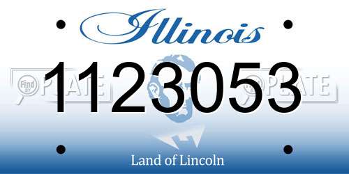1123053 Illinois License Plate