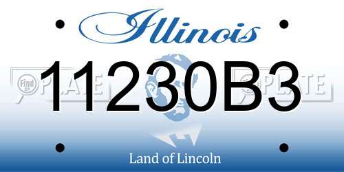 11230B3 Illinois License Plate
